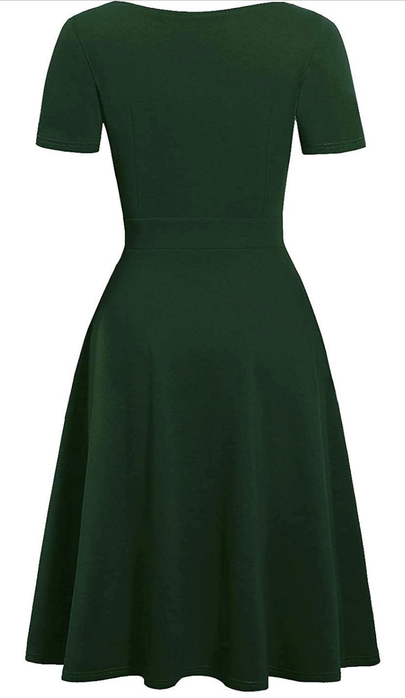 Green A-Line dress