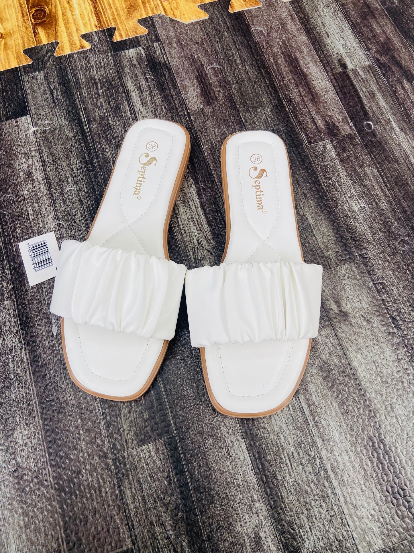 White Slip-ons Slippers