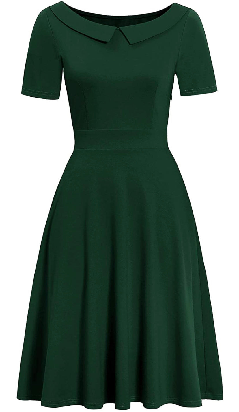 Green A-Line dress